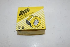 Buss Bussmann W15 Fast Acting Fuses 15 Amp Edison Base   New (box of 4 each)