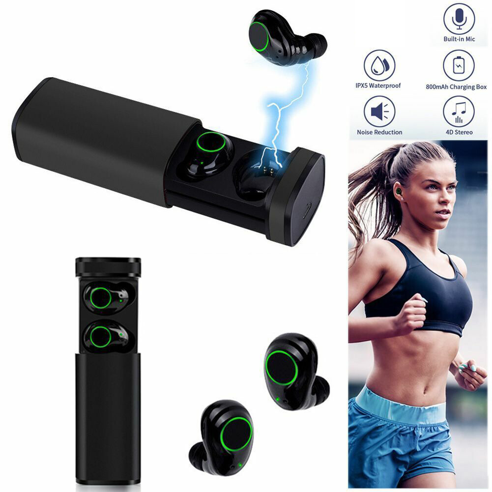 Bluetooth Wireless Headset Earphone Double Mini Earbuds with Charging Case