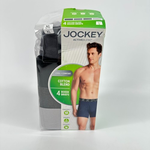 Jockey Active Blend Boxer Briefs Cotton Blend Mens XL 4042 Blue Gray 4