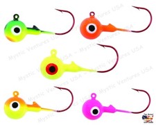 *BEST DEAL* 1/8, 1/4 oz PREMIUM RED HOOK Round Jigheads YOU CHOOSE # & COLORS!