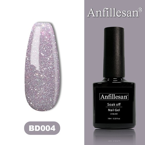 Reflective Glitter Gel Nail Varnish Anfillesan UV LED Base Coat Gel Sparkle UK - Picture 30 of 48