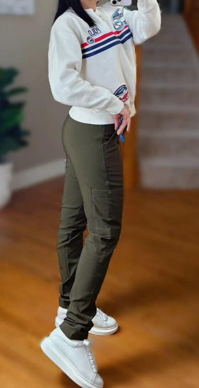 Columbia Ladies' Arden Point Fleece Lined Pants Olive 4-12 Cargo OMNI Shield