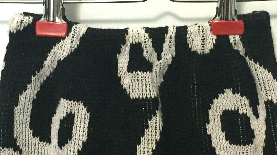 Niñas Niños Falda Niños Blanco y Negro Vintage Línea A M 5/6 Brillos Acrílico Foto 3 de 4