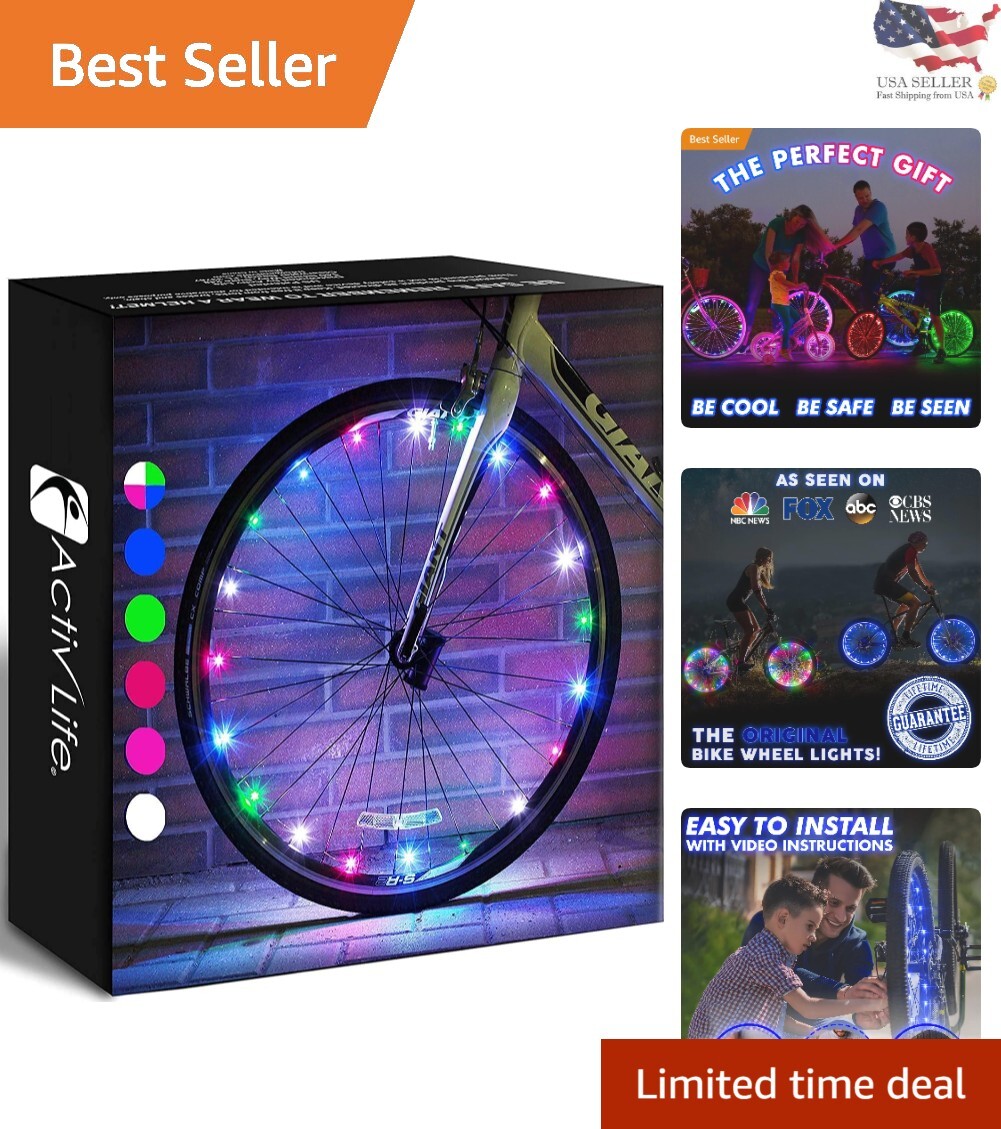 2-Pack LED Bike Wheel Lights Batteries Included Ultimate