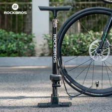 ROCKBROS Bike Floor Pump with Gauge-High Pressure 150PSI w/Glueless Puncture Kit