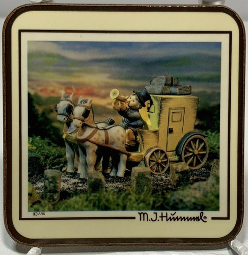 * Set of 6 English Hunting scarlet, PIMPERNEL 4.25"x4.25" COASTERS ----(I,7) - Picture 5 of 10