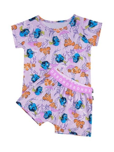 BONDS Pixar Nemo Dory Purple PJ Sleep Set Size 5 - Picture 2 of 3