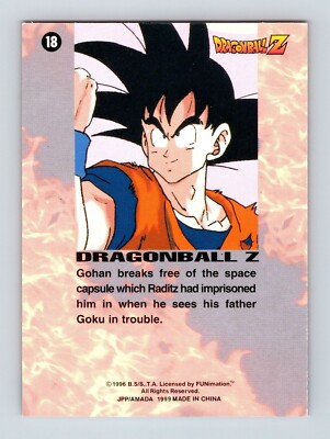 Dragon Ball Z Series 1 - Card #18 - 1996 JPP/Amada ArtBox | eBay