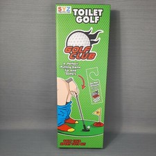Funny Potty Putter Toilet Time Golf Game Mini Golf Gift Toy Mat Ships USA