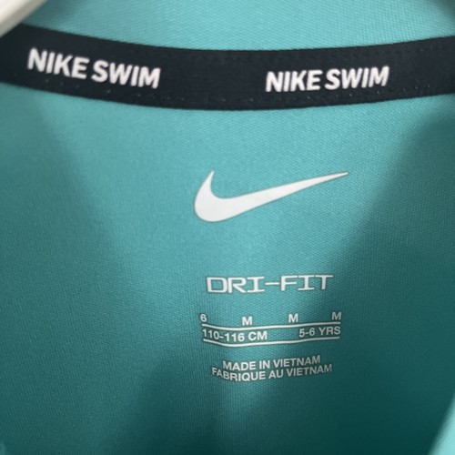 Nike Swim Shirt Rash Guard Youth Medium 5-6 Long Sleeve Crab Swoosh - Picture 4 of 4