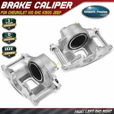 2x Front Side Brake Calipers for Chevy K10 V10 GMC K1500 Suburban Jeep Cherokee