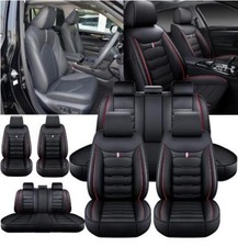 For Toyota Highlander 08-23 5-seat Car Seat Cover Leather Front Rear Protectors