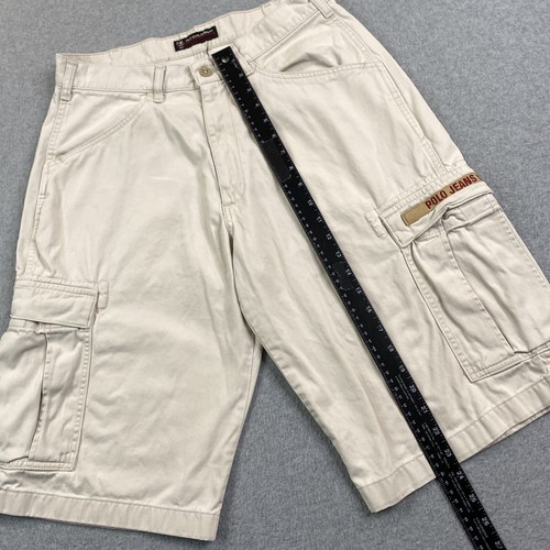 Polo Jeans Co Ralph Lauren Pantalones Cortos Carga Para Hombres 31 Carguero Beige Logo Envejecido* - Imagen 6 de 20