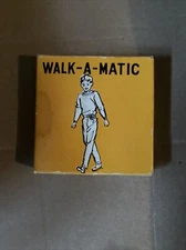 VINTAGE WALK-A-MATIC MECHANICAL TIN TOY PEDOMETER w/ BOX WITH INSTRUCTIONS JAPAN