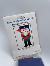 Christmas Holidays Nutcracker Garden Yard Flag 28   x50    VINTAGE SEALED Banner