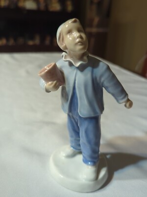 Bing and Grondahl B&G Boy '' Who's Calling '' Porcelain Figurine #2251