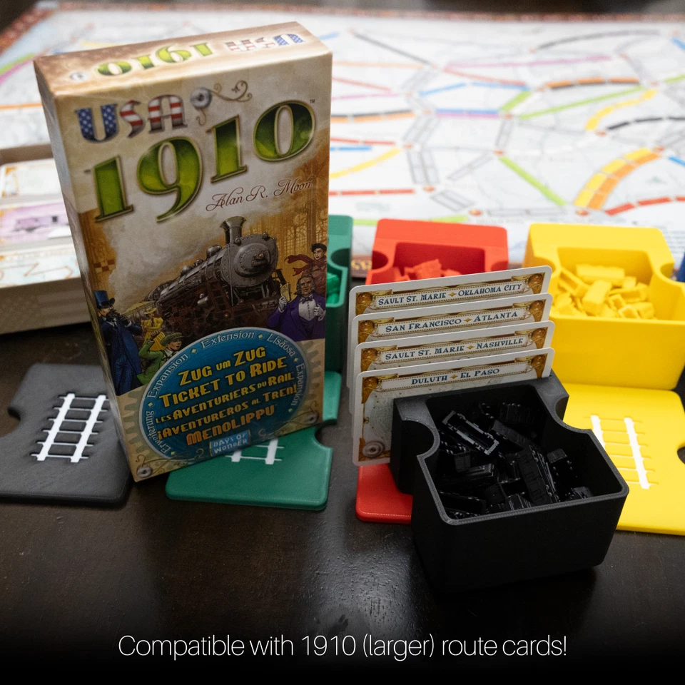 Organizador magnético para tarjetas de tren y ruta Ticket To Ride - ¡Cabe en caja original! Foto 4 de 4