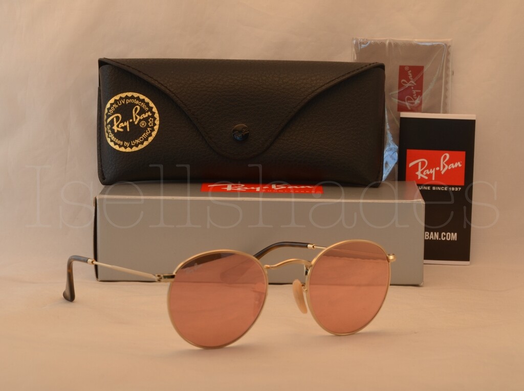 RB3447N.001/Z2.50口21/145 Ray-Ban RB3447N Round Flat Lenses S (50 - 21) with Brown