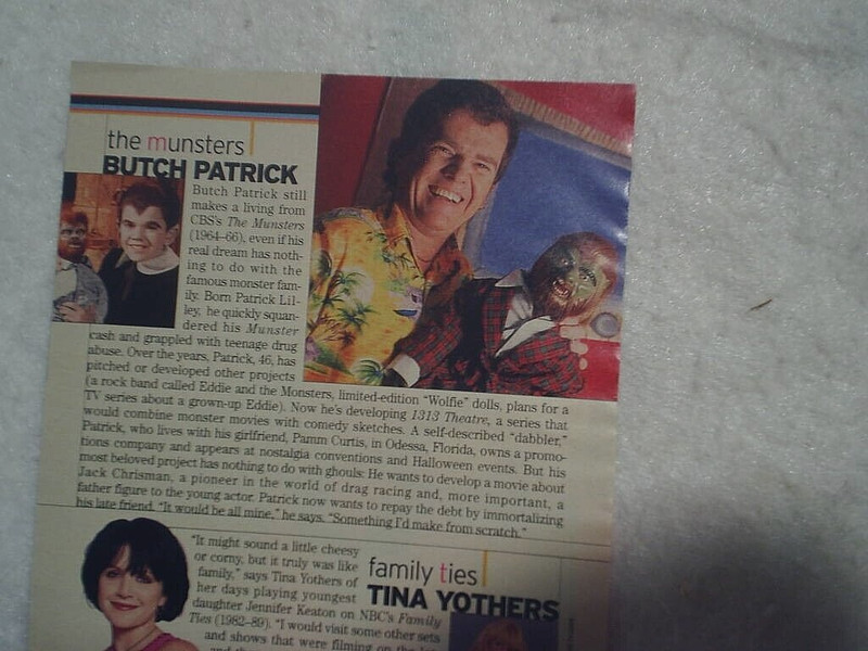 2000 EDDIE MUNSTER BUTCH PATRICK WOLFIE ARTICLE ONLY, the munsters, Tina Yothers