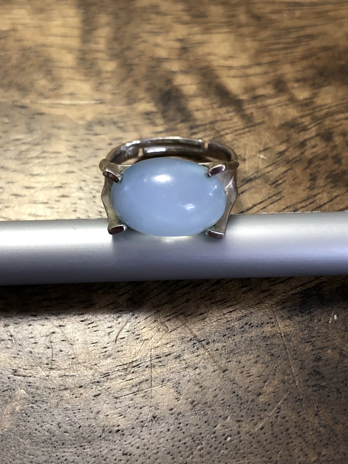 Sarah Coventry Adjustable Silver Tone Ring with L… - image 1