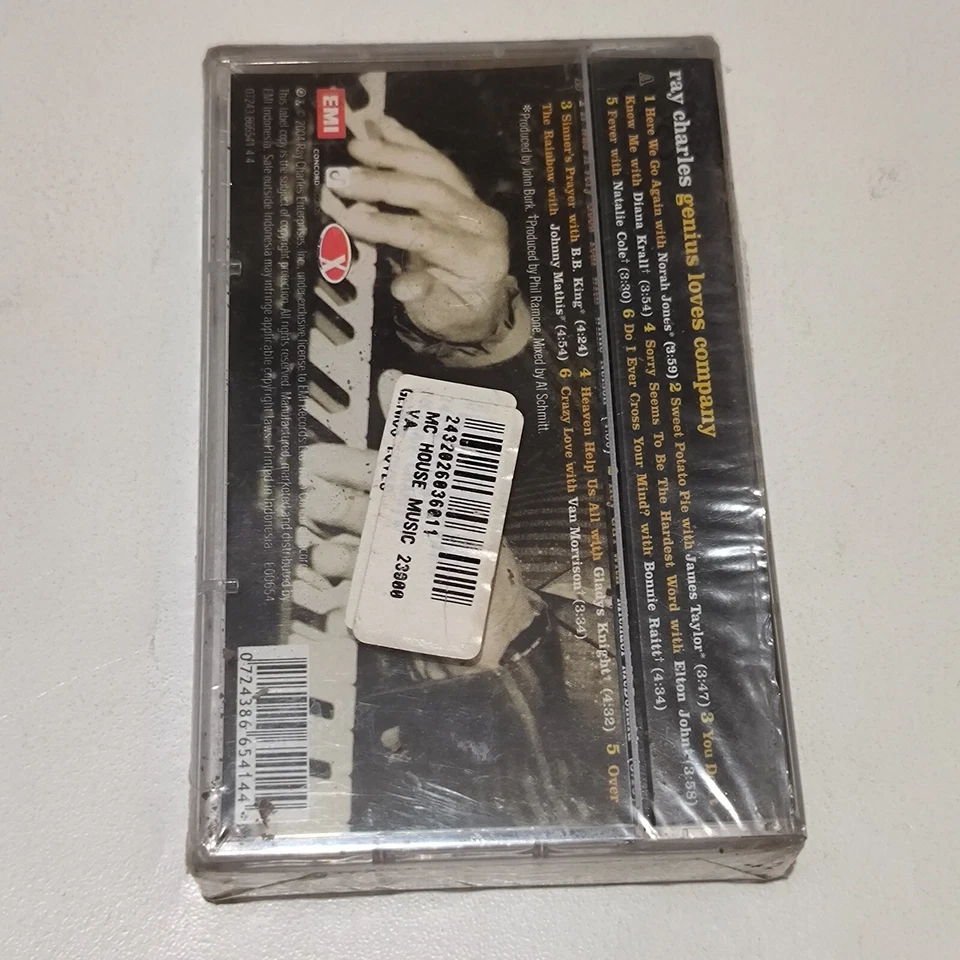 Ray Charles - Genius Loves Company 2004 original indonesia tapes BRAND NEW - Image 2 of 4