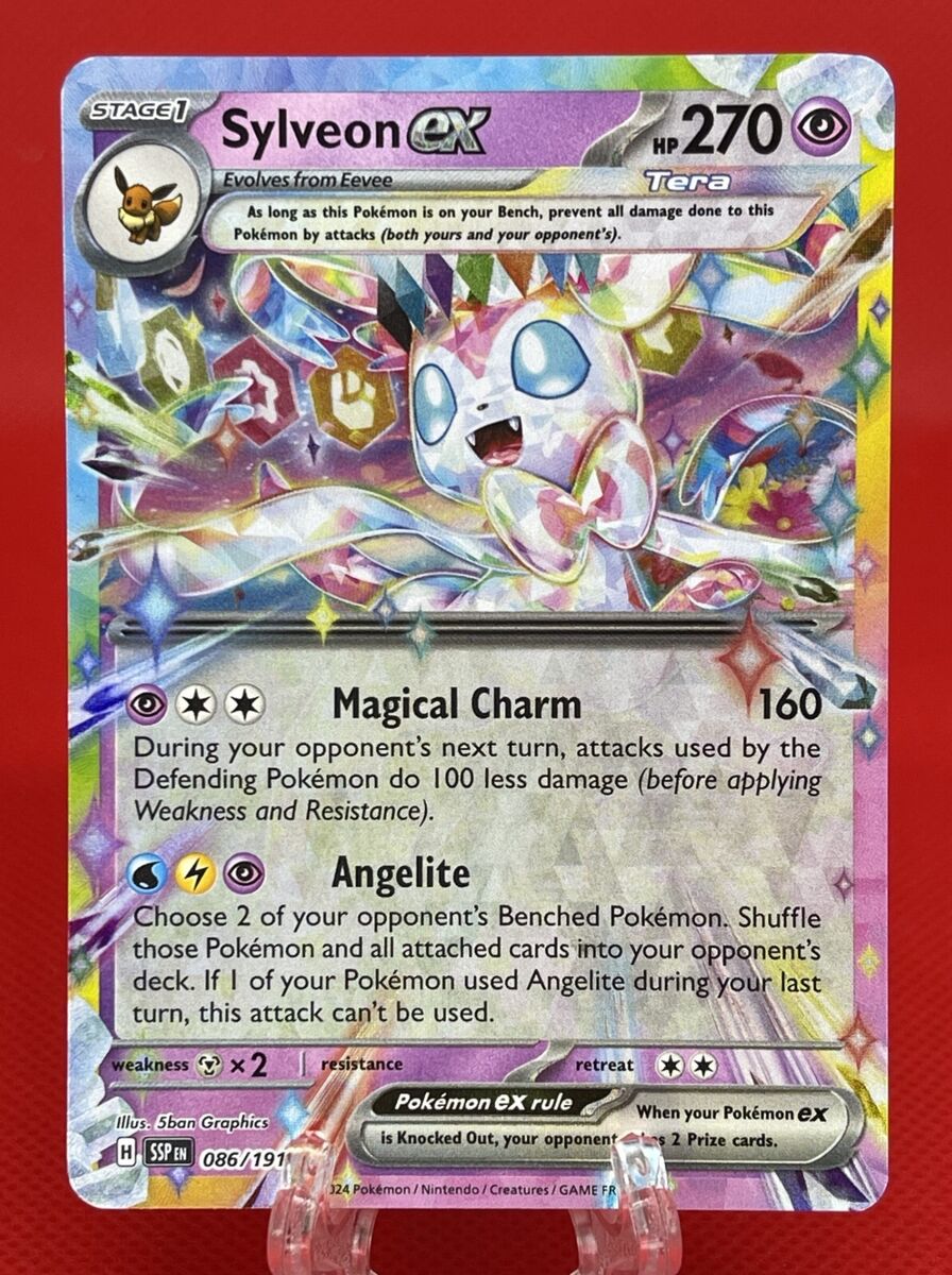 Pokémon TCG Sylveon EX 086/191 Surging Sparks Double Rare Pokémon TCG Sylveon EX 086/191 Surging Sparks Double Rare