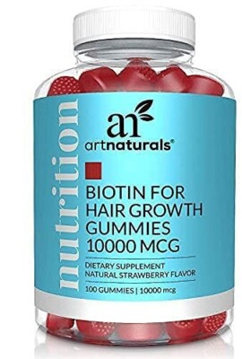 Artnaturals Biotin Gummies 10000 mcg, 100 Ct, Ex 12/26