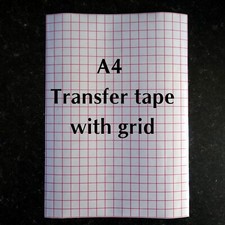 A4 Sheet Transfer Tape With Grid For Application of Vinyl Stickers and Graphics
