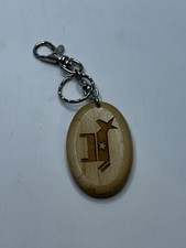 Vintage Wooden Keychain | Proud To Be A Democrat | Light Stained Wood |  Clip