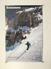 Vintage Original ROSSIGNOL Cross Country Ski Poster