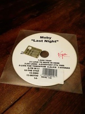 Moby - Last Night Full PROMO Album Advance Cd-R Top