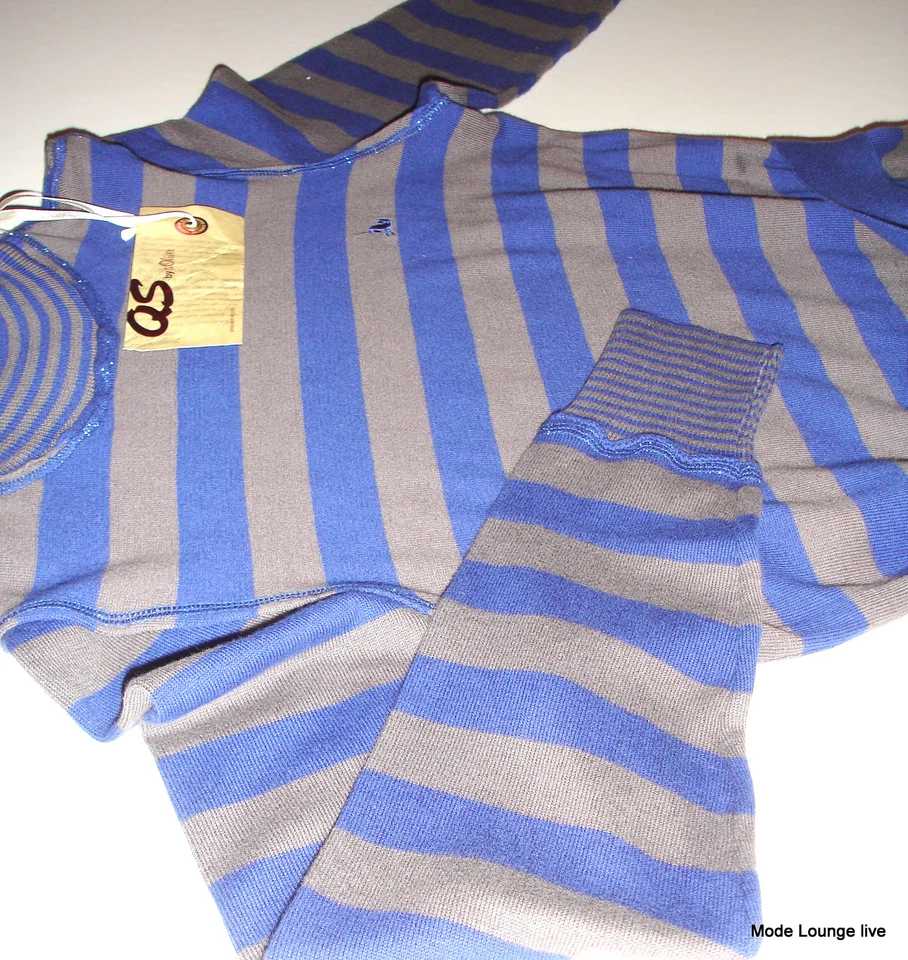 s. OLIVER Rollkragen-PULLOVER gestreift M 38, jumper lila Glitzer NEU - Bild 4 von 4