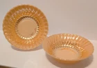 Vintage Anchor Hocking Fire King #6 Peach Luster Bowls Set Of 2  Diameter 8.5 In