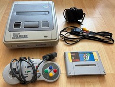 Super Nintendo Entertainment System SNES Console With Super Mario World - Pal