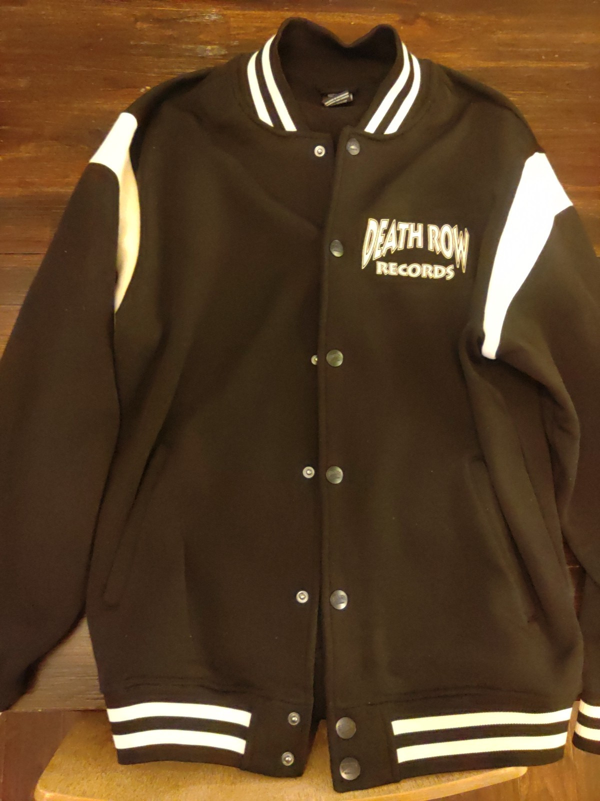 FILA Giacca Varsity Sedia Elettrica Uomo Taglia M DEATH ROW RECORDS Bianco e Nero