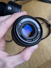 Vintage Fuji Photo Film Japan X-Fujinon 1:2.2 f=55mm Objektiv und Ledertasche