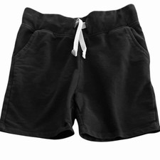 Casual play pull-on shorts Boys 5T elastic waist string side  pockets dark grey 