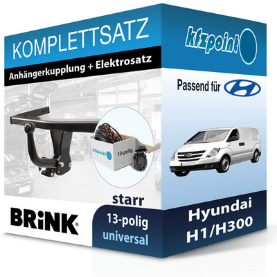 Für Hyundai H1/H300 07-18 BRINK Anhängerkupplung starr + 13polig E-Satz neu
