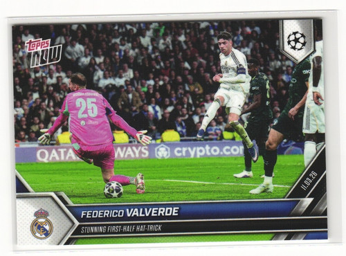 Federico Valverde – Federico Valverde - 2025-26 UCL Topps NOW® - Card 104 - PR: 1583