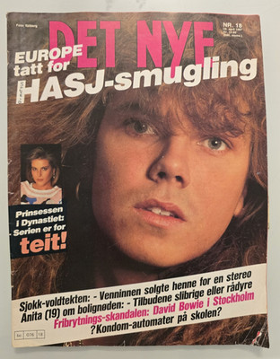 Joey Tempest / David Bowie / Catherine Oxenberg / Stallone - Det Nye nr.18/1987
