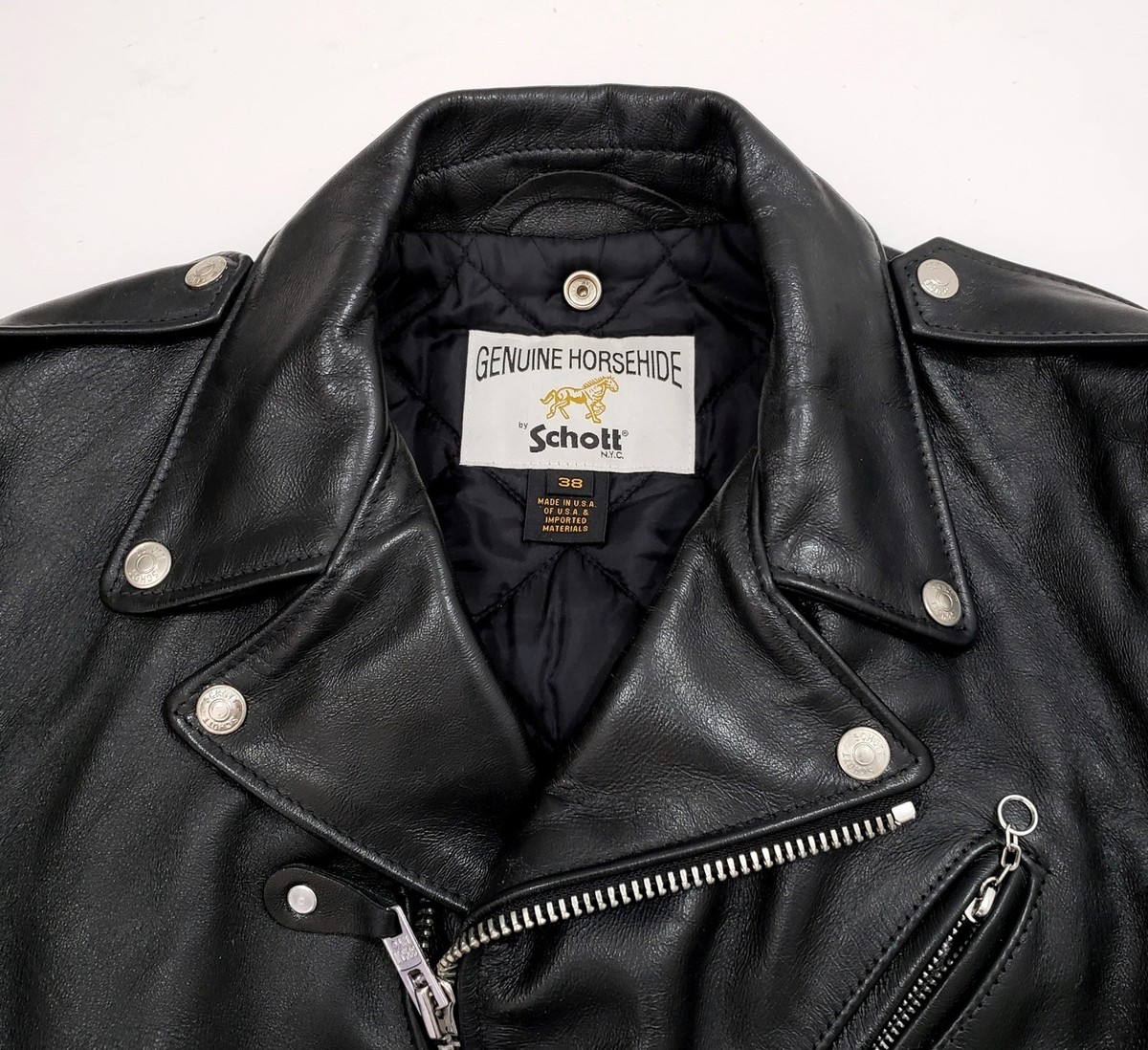 SCHOTT 618HH Horsehide Perfecto Horse Leather Biker Jacket NO BELT
