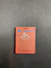 Official Sony PlayStation 2 PS2 Memory Card OEM SCPH-10020 Magic Gate 8MB Red