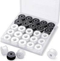 25-Teilig NäHgarn Set, Spulen NäHmaschine NäHgarn Schwarz Weiß