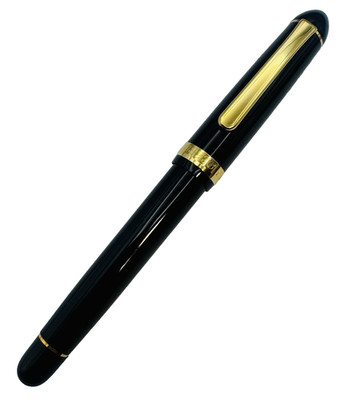 Vintage Platinum #3776 Fountain Pen Black, 14K Gold Nib, Mint NOS