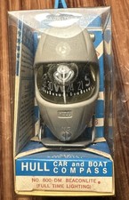 Vintage Hull Beaconlite Full Time Lighting Car Compass Wbox Hot Rod Rat Rod