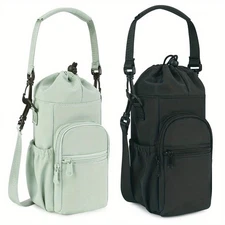 Large Capacity Outdoor Sling Bag For Cycling Hiking With Water Bottle Holder USA