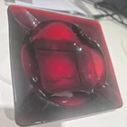 Vintage Anchor Hocking Deep Ruby Red Glass Ashtray 4.5" Mid Century Retro Chic