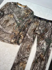 Carhartt Force Extremes Base Layer Top & Bottoms Set Camo Men Medium Lightweight