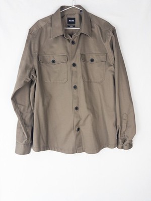 Only and Sons Overshirt Mens XL Button Up Brown Shacket Collared Pockets