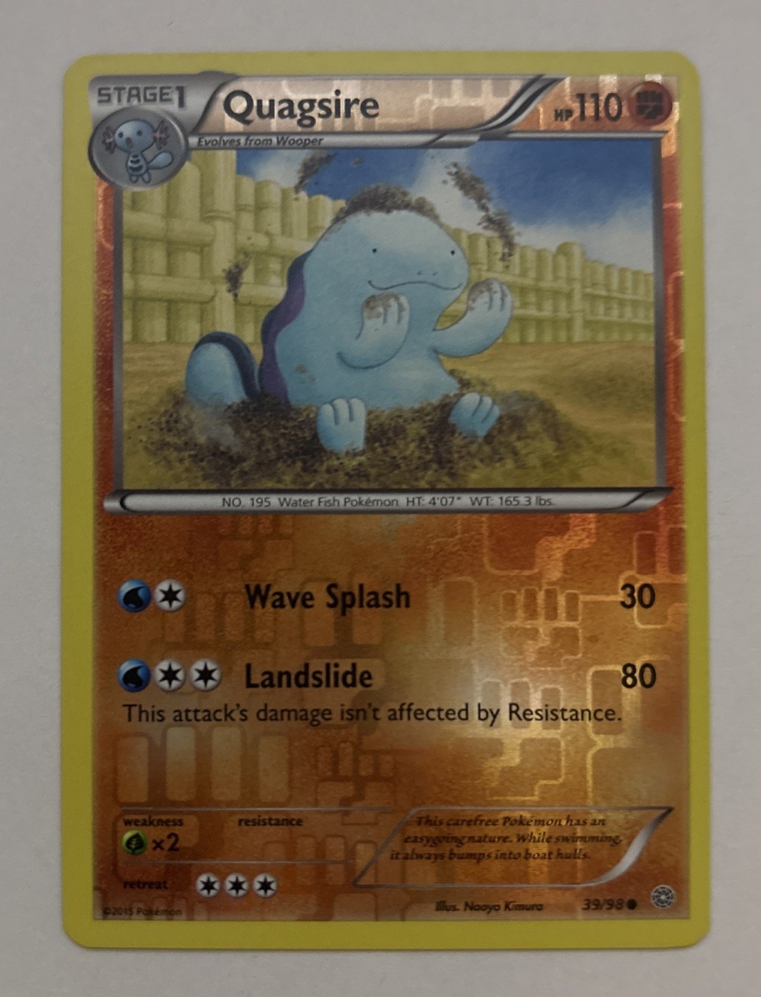 Quagsire 39/98 XY - Ancient Origins Reverse Holo